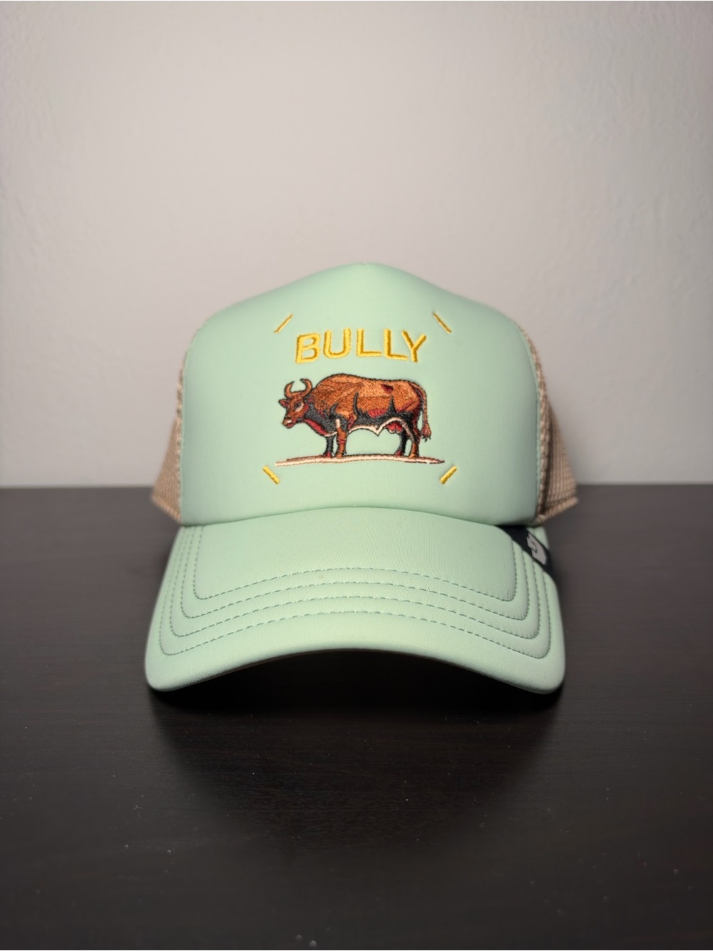 Goorin Bros. Neo Farm - Bully Bull Trucker Hat - Mint and Tan